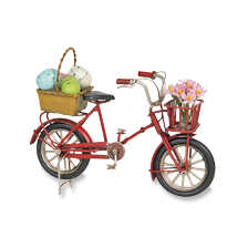 Dekofigur Miniatur-Fahrrad mit Osterdeko