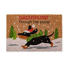 Weihnachts-Fumatte mit Dachshund