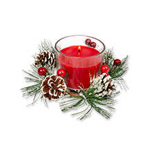 Thumbnail zu Kleines Weihnachts-Gesteck mit Duftkerze