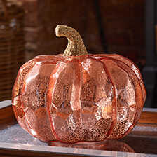 Alernatives Thumbnail 1 zu Kleine K�rbis-Leuchte Golden Pumpkin