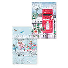 Alernatives Thumbnail 1 zu Weihnachtskarten mit Robin und rotem Briefkasten