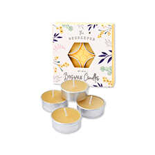 4er-Set Bienenwachs-Teelichter