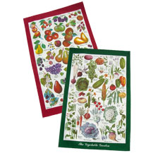 Geschirrtcher-Set mit Obst und Gemse