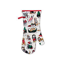 Ofenhandschuhe mit Weihnachts-Hunden