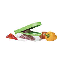 Kleiner Gemüseschneider mit Behälter aus Kunststoff