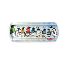 Mini-Tablett für Tee und Kekse mit Pinguinen