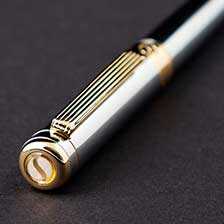 Alernatives Thumbnail 2 zu Luxuriser Tintenroller aus Messing mit Silber-Chrom-Finish