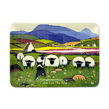 Tablett Are Ewe The Boss mit Schafen