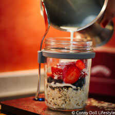 Frühstückset Breakfast Jar mit Löffel