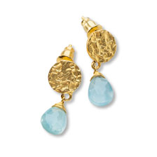 Onyx-Ohrstecker Silber vergoldet