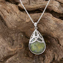 Silberkette mit Anhnger aus Connemara-Marmor