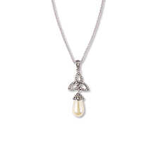 Silber-Kette mit Trinity Knot und Perle