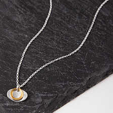 Alernatives Thumbnail 1 zu Irische Silberkette Ribin teilweise vergoldet