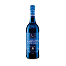 Harveys Sherry in blauer Flasche
