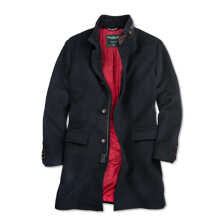 Herren-Wollmantel in Navy