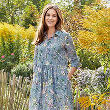 Alernatives Thumbnail 2 zu Blumenkleid im Jeans-Look