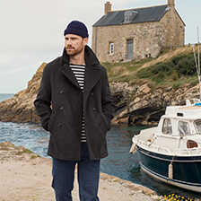 Alernatives Thumbnail 2 zu Kurzer Wollmantel Pea Coat