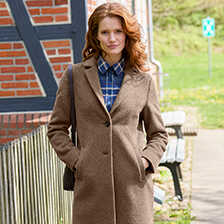 Alernatives Thumbnail 2 zu Brauner Blazermantel Mohair-Optik