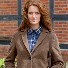 Alernatives Thumbnail 3 zu Brauner Blazermantel Mohair-Optik