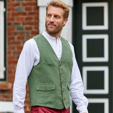 Legere Leinenweste im irischen Stil - Sakkos & Westen Herren