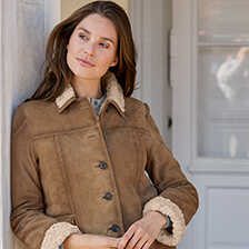 Alernatives Thumbnail 3 zu Lederjacke Ziegenvelours mit Teddyfutter