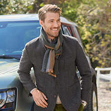 Stehkragensakko Lewis Schurwoll-Tweed