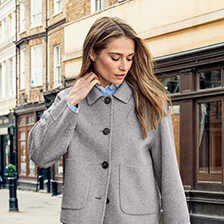 Alernatives Thumbnail 2 zu Kurze Wolljacke mit Kentkragen