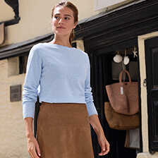 Alernatives Thumbnail 2 zu Lederrock aus Ziegenvelours