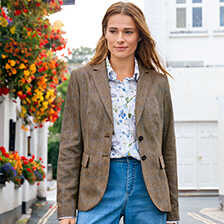 Alernatives Thumbnail 2 zu Seiden-Fischgratblazer