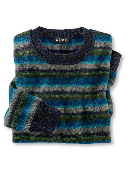 Multicolor Streifen-Pullover