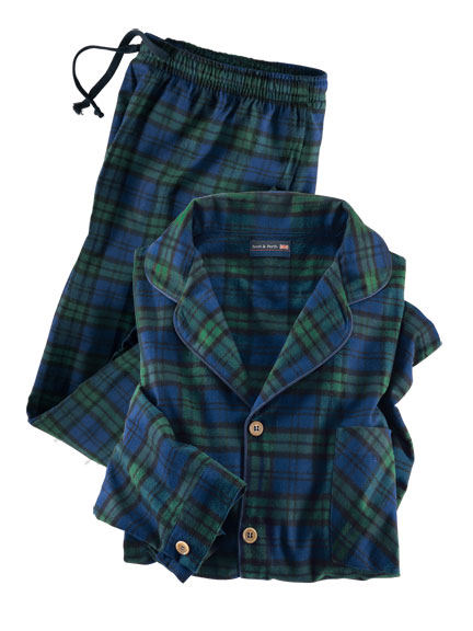 Flanell-Unisex-Pyjama Black Watch Tartan