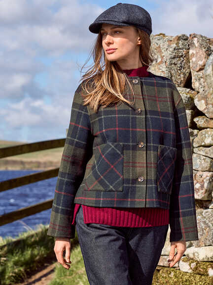 Wolljacke Marlow im Shadow Tartan