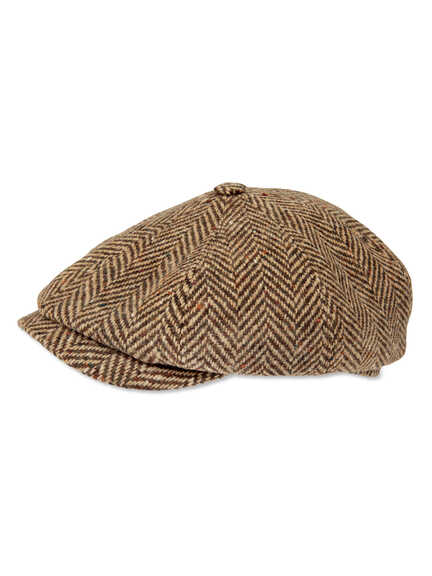 Newsboy Tweed Cap Fischgrat
