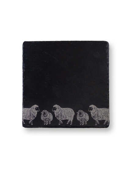 Topfuntersetzer aus Schiefer Sheep
